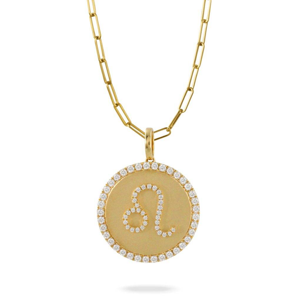 Leo Medallion Pendant - Diamond Designs